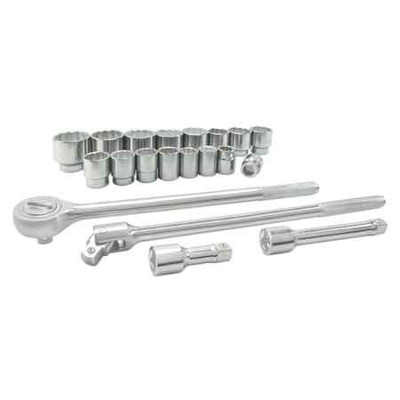 Titan 21pc Metric 3/4in Dr Socket Set 18189